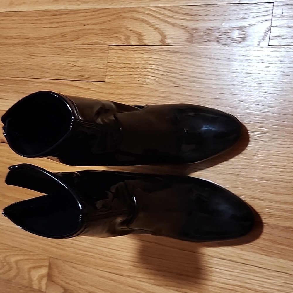 Aldo patent leather midcalf boot